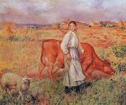 Pierre Renoir The Shepherdess the Cow and the Ewe oil painting on canvas